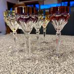 Set van 6 vintage christal glazen Val saint Lambert, Antiek en Kunst, Ophalen of Verzenden