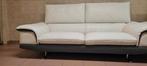 Salon leder bestaande 3zit en 2zit wit/grijs, Ophalen, Zo goed als nieuw