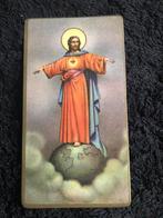 Carte de dévotion NB T 11071 Jésus sur le globe 5,5x10,5cm, Collections, Religion, Comme neuf, Carte ou Gravure, Enlèvement ou Envoi