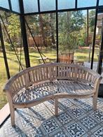 Mooie tuinbank in teak, Tuin en Terras, Ophalen, Zo goed als nieuw