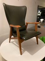 2 vintage éénzit ‘armchairs’ - SKAI / prijs per stuk!, Synthétique, Vintage, Utilisé, Enlèvement ou Envoi