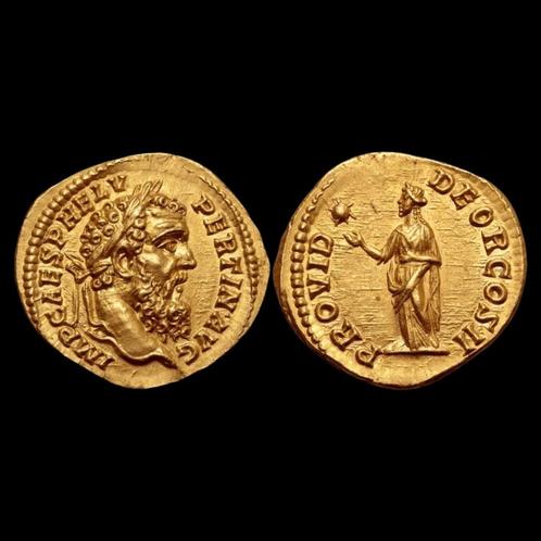 Gouden Aureus van Keizer Pertinax - 193 na Chr., Postzegels en Munten, Munten | Europa | Niet-Euromunten, Goud, Verzenden