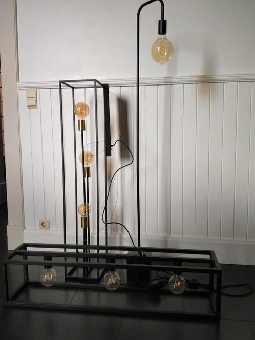 Set van 3 moderne lampen – zonder lichtbollen, Huis en Inrichting, Lampen | Hanglampen, Zo goed als nieuw, Ophalen