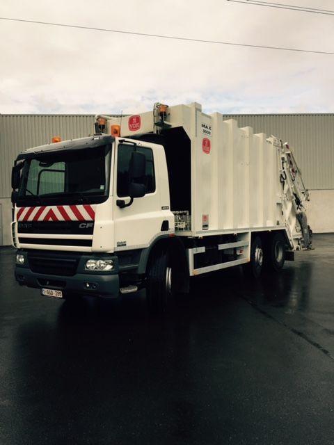 DAF CF 310.750 FAG + VDK Maxlift 25M³ + AE weighing system, Auto's, Vrachtwagens, Bedrijf, Te koop, Airconditioning, Radio, DAF