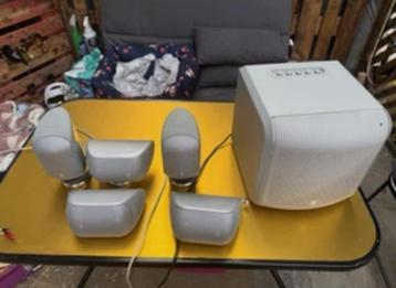 Caisson de basses actif B&W Bowers & Wilkins AS2 argenté, Enlèvement ou Envoi, Comme neuf, Subwoofer