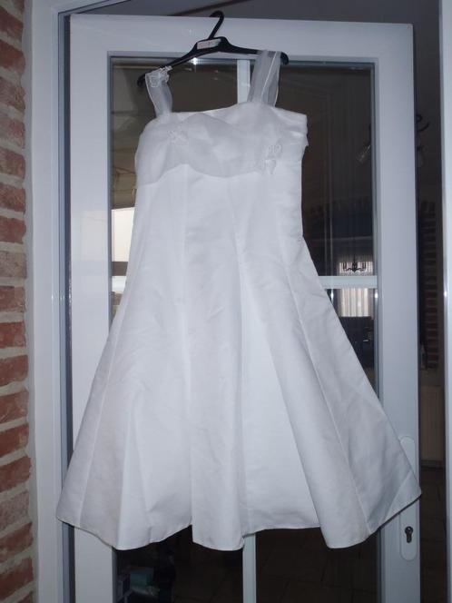 witte formele jurk + bolero maat 152, Kinderen en Baby's, Kinderkleding | Maat 152, Zo goed als nieuw, Meisje, Overige typen, Ophalen of Verzenden