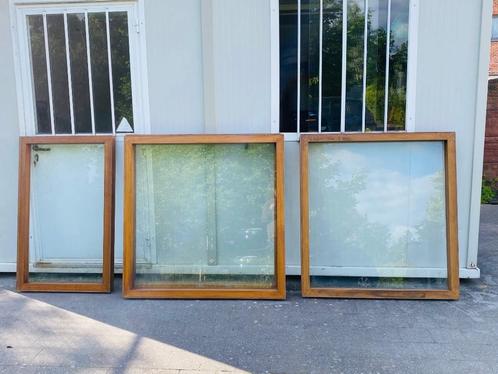 Eik raam vaste ramen LAATSTE STUKS!, Doe-het-zelf en Bouw, Glas en Ramen, Zo goed als nieuw, Gevelraam of Ruit, 80 tot 120 cm