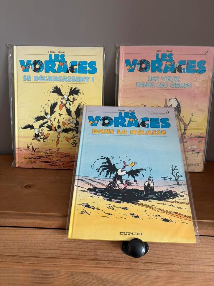 Les Voraces T1-2-3 !! Première Edition !! Glem & Cauvin, Boeken, Stripverhalen, Gelezen, Meerdere stripboeken, Ophalen of Verzenden