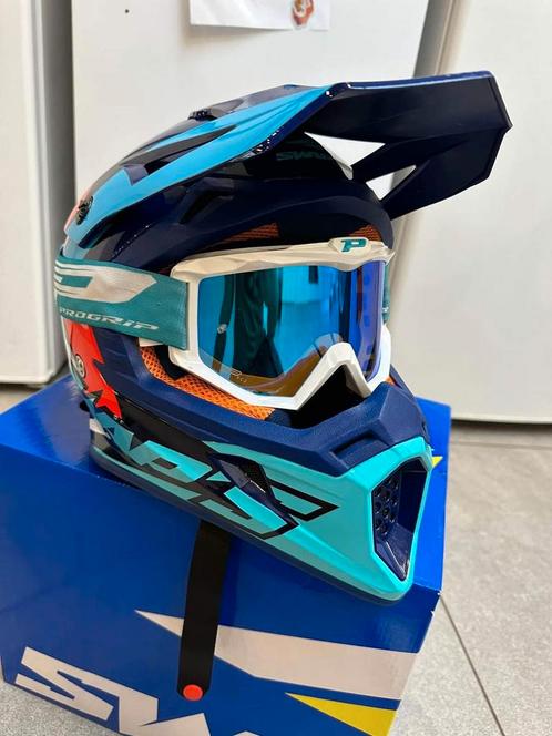 Casque motocross + lunette, Motos, Vêtements | Casques de moto, XS, Enlèvement ou Envoi