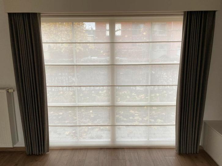 Gordijnen, Maison & Meubles, Ameublement | Rideaux & Stores à lamelles, Comme neuf, 200 cm ou plus, 200 cm ou plus, Blanc, Beige