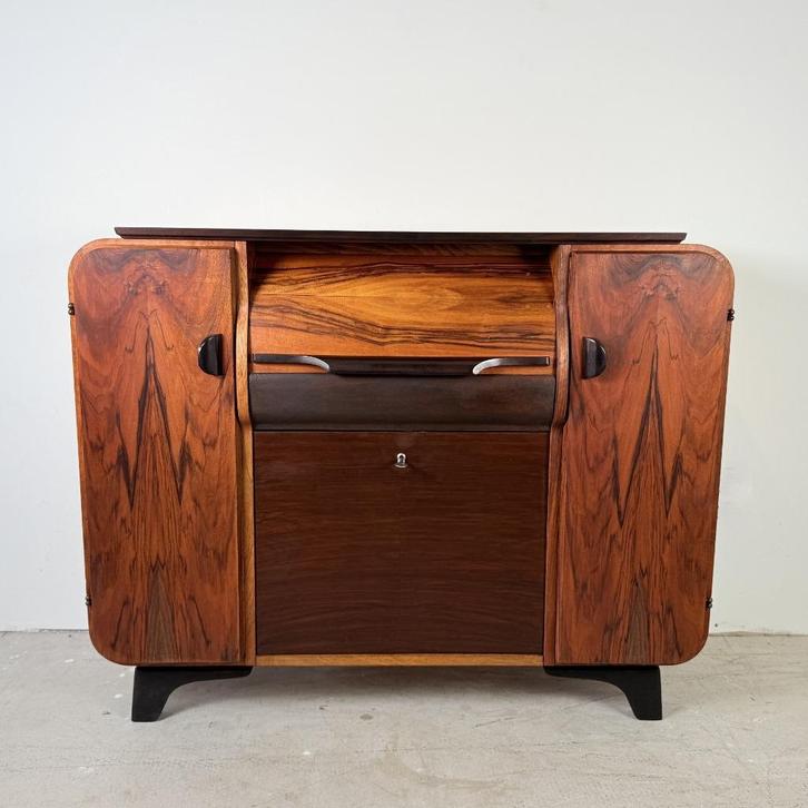 Art deco gramofoonkast, Jindřich Halabala, Antiek en Kunst, Antiek | Meubels | Kasten, Ophalen of Verzenden