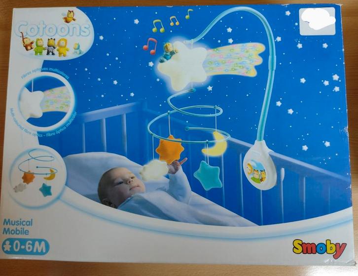Smoby cotoons mobiel met muziek, Kinderen en Baby's, Speelgoed | Babyspeelgoed, Zo goed als nieuw, Mobiel, Ophalen of Verzenden