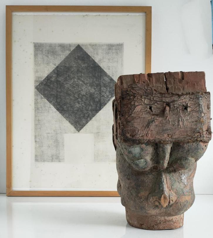 ART Premier/top met pilaar (ANTIEK), Antiek en Kunst, Kunst | Niet-Westerse kunst, Ophalen