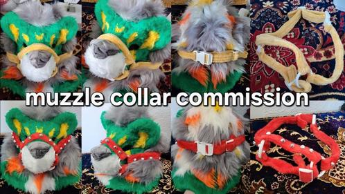 Fursuit muzzle collar commission, Hobby en Vrije tijd, Overige Hobby en Vrije tijd, Nieuw, Ophalen of Verzenden