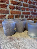 Kaarsenpotjes glas grijs, Ophalen, Overige materialen, Zo goed als nieuw, Grijs
