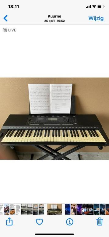 Keyboard met staander, Enlèvement, Comme neuf