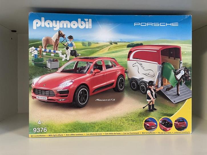 PLaymobil Porsche en paardentrailer, Kinderen en Baby's, Speelgoed | Playmobil, Zo goed als nieuw, Complete set, Ophalen of Verzenden