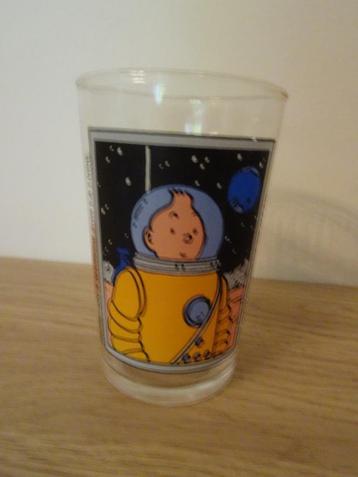 Amora Tintin glass - We liepen op de maan beschikbaar voor biedingen