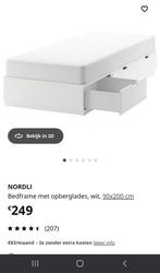ikea nordli eenpersoonsbed met opbergruimte, Huis en Inrichting, Ophalen, Gebruikt