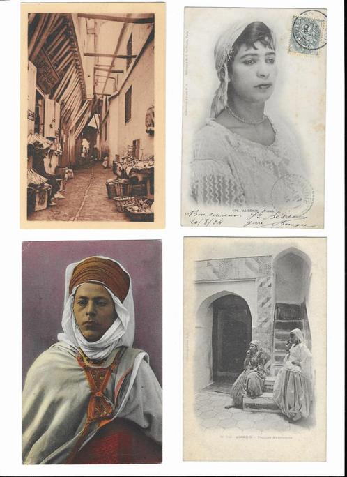 Ansichtkaarten Algerije - 4 stuks - oud., Verzamelen, Postkaarten | Buitenland, Ongelopen, Buiten Europa, Voor 1920, Ophalen of Verzenden
