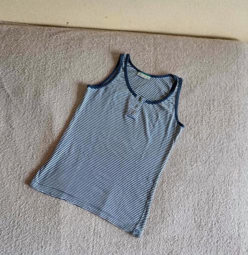 Topje - Blauw & wit gestreept - 1-WAY - Small - Dames - €2, Kleding | Dames, Topjes, Gedragen, Maat 36 (S), Blauw, Zonder mouw