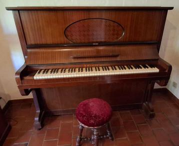 Beau piano Hanlet en bois avec son tabouret