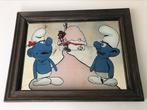 De smurfen oude spiegel in houten lijst kader, Verzamelen, Ophalen of Verzenden, Huis en Inrichting