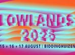 4x tickets Lowlands 15-16-17 aug 2025 Biddinghuizen, Tickets en Kaartjes, Evenementen en Festivals, Drie personen of meer, Meerdaags