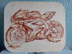 Pyrografiewerk "moto", Ophalen of Verzenden
