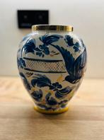 Potiche « H. Becquet Quaregnon » décors « Oiseaux Bleu, Enlèvement, Bleu