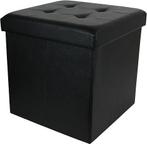 Pouf | boîte de rangement | LIVRAISON GRATUITE, HOME DECO FACTORY, -, -, Noir