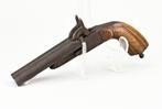 Originele antieke dubbelloops pistool vroeg 19de eeuw, Verzamelen, Ophalen of Verzenden