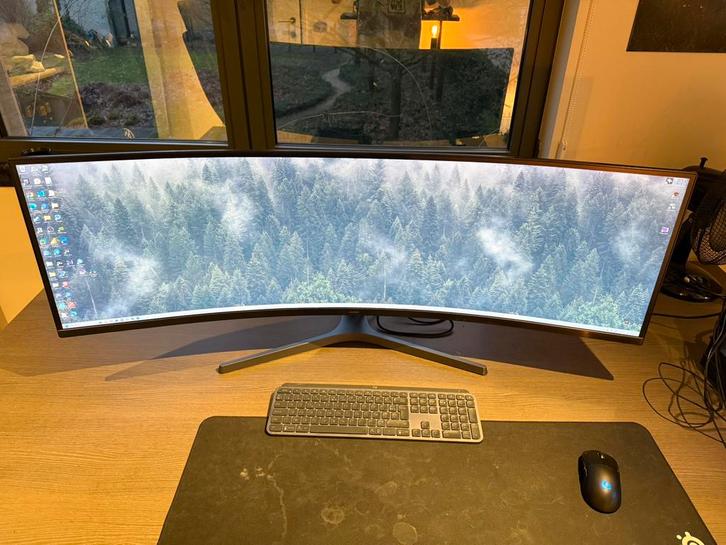 Samsung LC49 120hz monitor, Informatique & Logiciels, Moniteurs, Comme neuf, Gaming, Enlèvement