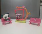 Littlest pet shop panda #1021 en #1305 + Swingset, Ophalen of Verzenden, Gebruikt