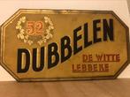 Zeldzaam bordje de witte van  Lebbeke, Verzamelen, Biermerken, Ophalen of Verzenden, Gebruikt