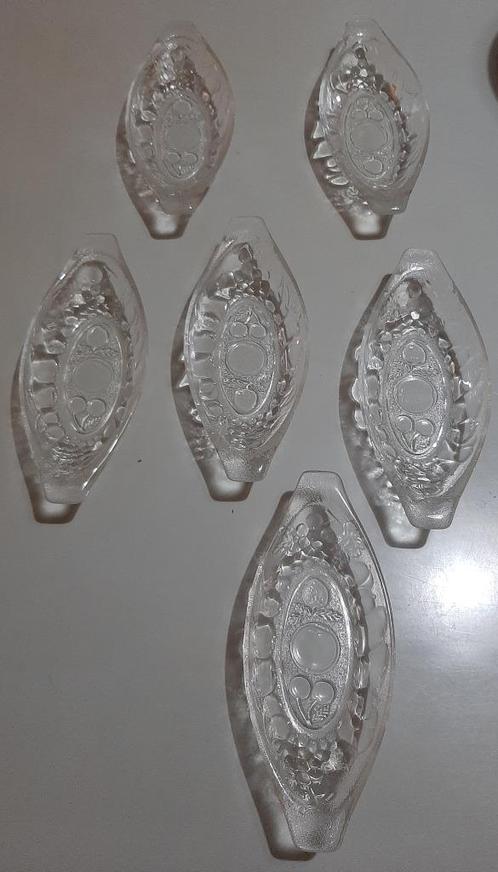 Set van zes glazen schalen, Antiek en Kunst, Antiek | Glaswerk en Kristal, Ophalen