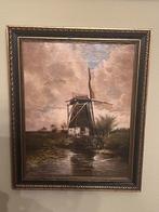 Schilderij Molen landschap, Ophalen of Verzenden