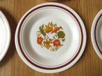 vintage arcopal 10 assiettes a dessert motif légumes potager, Ophalen of Verzenden, Zo goed als nieuw, Bord(en)