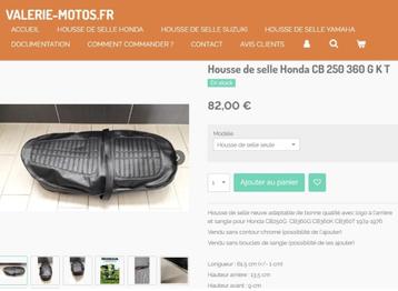 Housse de selle pour Honda CB 250 G CB 360 K G T, Envoi, Neuf
