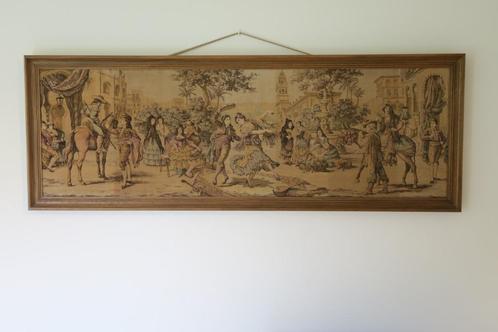 Belgisch wandtapijt Spaanse dansers gobelin ingekaderd, Antiek en Kunst, Antiek | Tapijten, Tafelkleden en Textiel, Ophalen