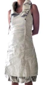 Sarah pacini beige linnen zomerjurk T1, Ophalen of Verzenden, Beige