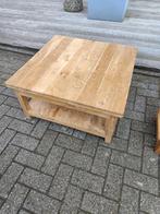 Salontafel massief mangohout 80x80, Huis en Inrichting, Ophalen, Gebruikt, 50 tot 100 cm, Vierkant