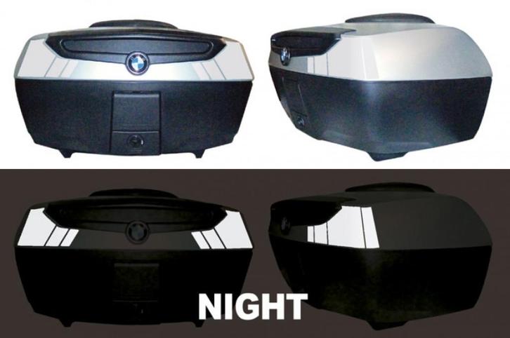 Reflectie stickers topkoffer K1600 / R1200RT-LC WIT of ROOD, Motoren, Accessoires | Stickers, Verzenden