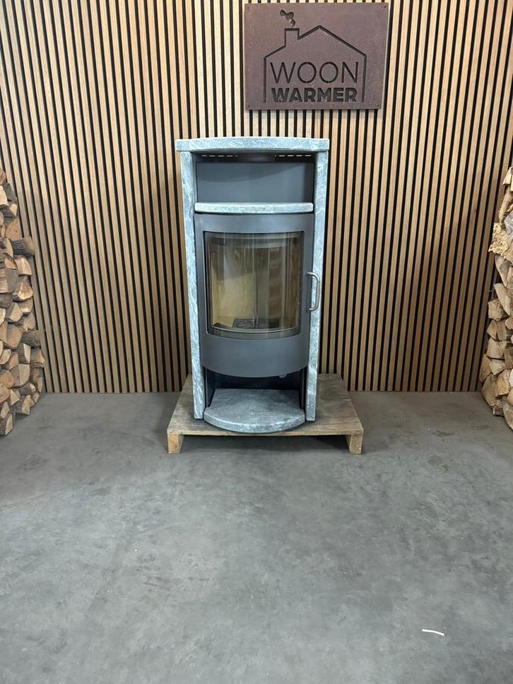 25173 Speksteenkachel Rais Bando 7kw, Huis en Inrichting, Kachels, Gebruikt, Vrijstaand, Houtkachel, Hout, Ophalen