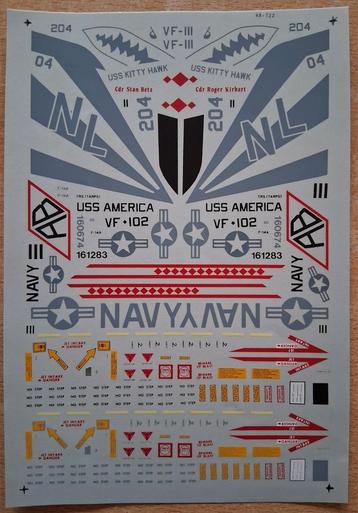 Speciaal stickervel voor F-14, 1/48 beschikbaar voor biedingen