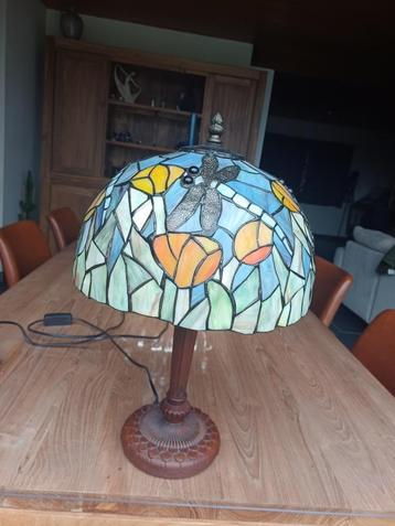 tafel lamp, Enlèvement, Comme neuf, Verre, Moins de 50 cm