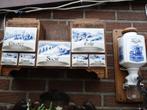 Antiek voorraad kastje m/grote en kleine potten+ koffiemolen, Ophalen of Verzenden