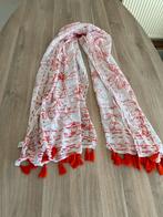 Wit/oranje sjaal Hampton Bays, Kleding | Dames, Mutsen, Sjaals en Handschoenen, Ophalen of Verzenden, Zo goed als nieuw, Sjaal