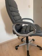 Bureaustoel grijs lederlook, Ophalen, Gebruikt, Grijs, Bureaustoel