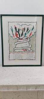 Pierre Alechinsky : Volcan dépeint - litho encadrée (1971), Antiquités & Art, Enlèvement ou Envoi